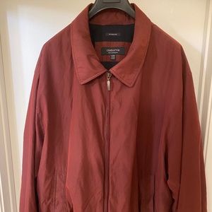 Claiborne Microfiber Big and Tall Maroon Lightweight 5XL Jacket